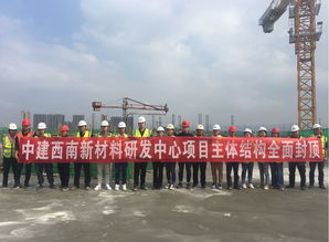 中建西部建設(shè)建材科學(xué)研究院研發(fā)大樓主體結(jié)構(gòu)封頂