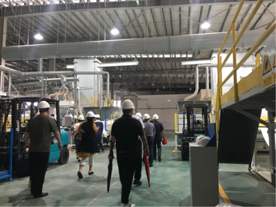 東方雨虹綠色建材生產基地考察調研
